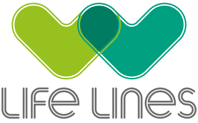 Life Lines logo, a lime green heart on the left, joined with a darker green heart on the right.png